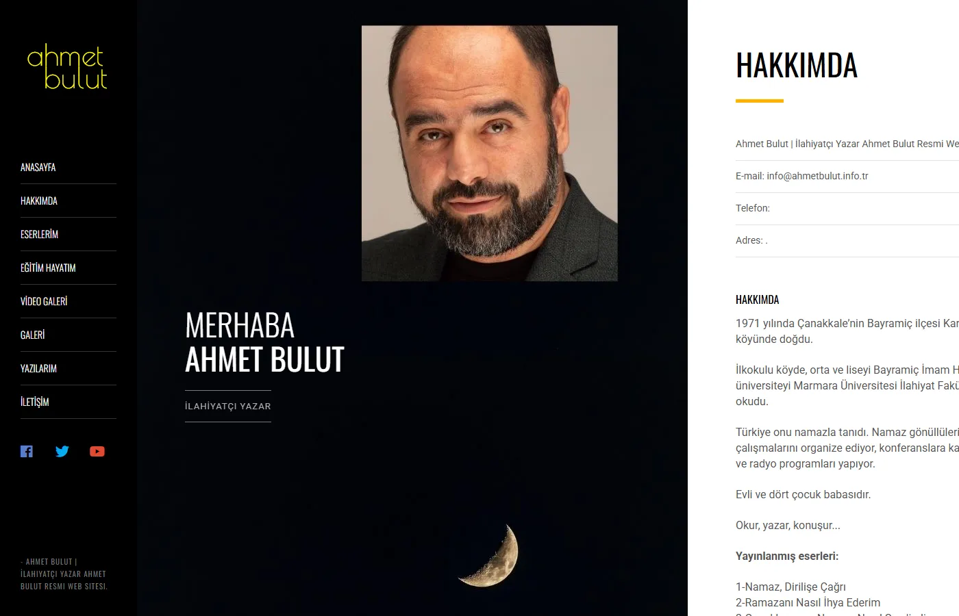 Ahmet Bulut: Official site of theologian, author and TV and radio presenter Ahmet Bulut, with his writing and programmes.
