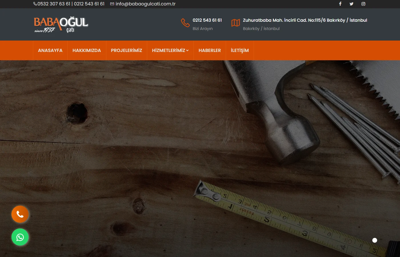 Babaoğul Çatı: Services and projects site of a roofing and insulation contractor.