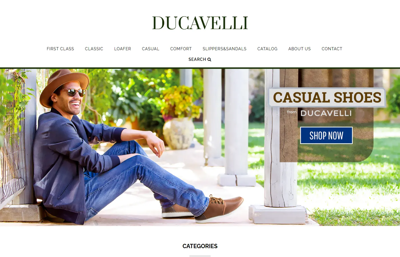 Ducavelli: Collection and online store of a footwear brand selling to the UK market.