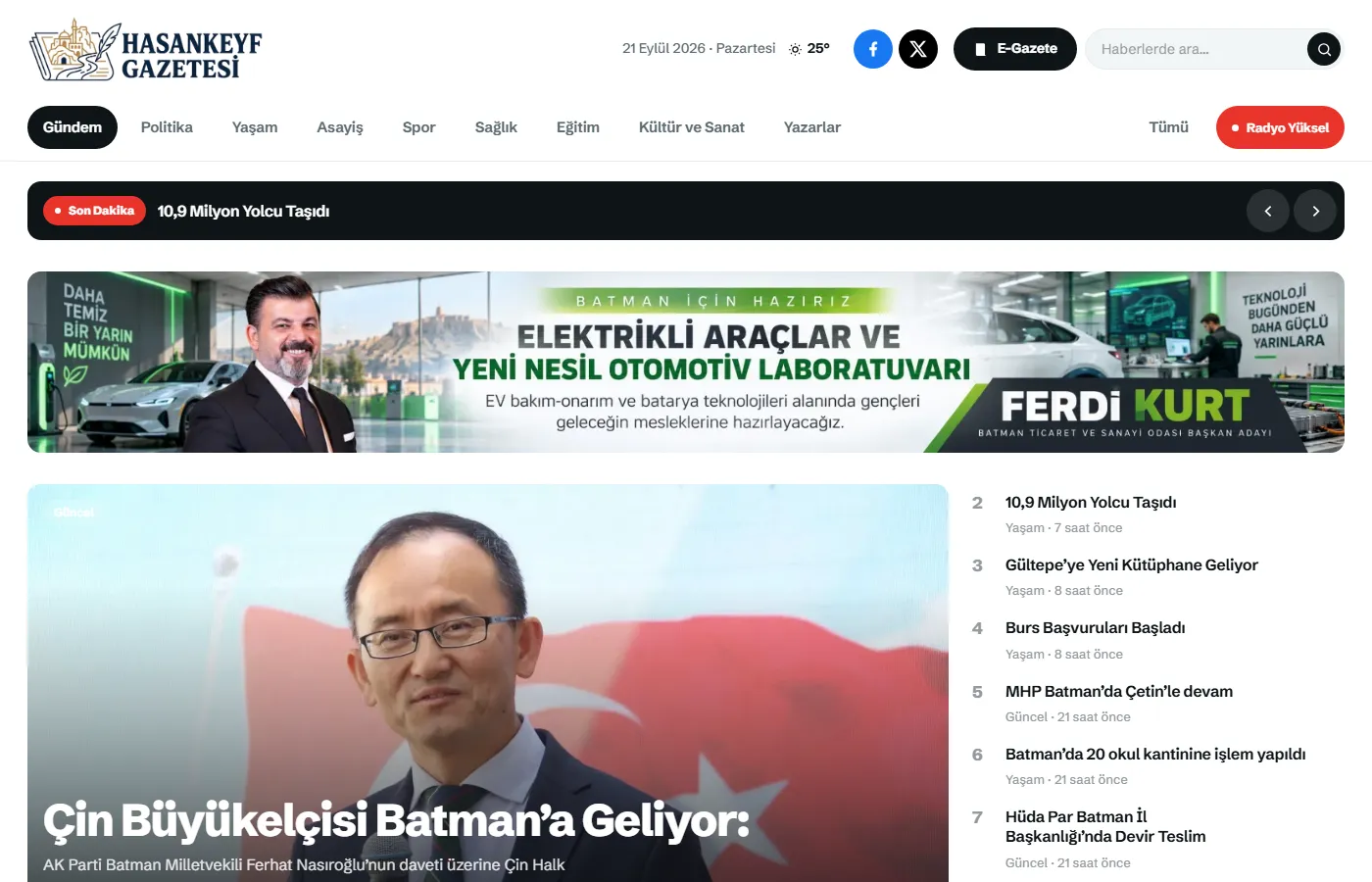 Hasankeyf Gazetesi: Local newspaper covering Hasankeyf and Batman under the motto “news from the heart of history”.