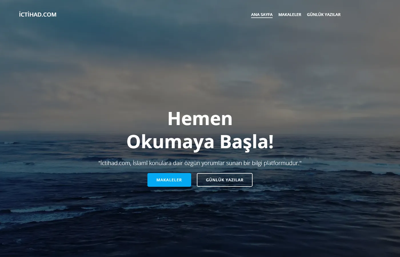 İctihad: Content site publishing scholarly writing under the motto “evidence and wisdom”.