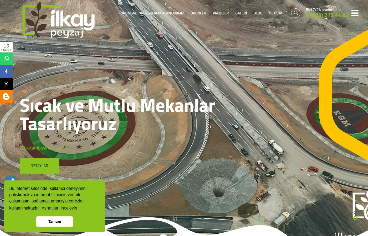 İlkay Peyzaj: Corporate site of a landscaping firm presenting its park and urban space projects.