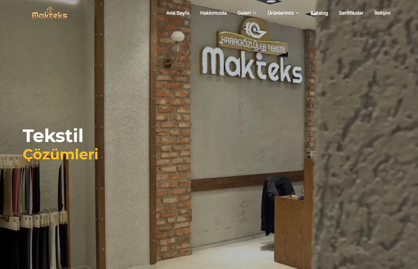 Makteks: Corporate site of a textile firm producing and supplying fabrics since 1995.