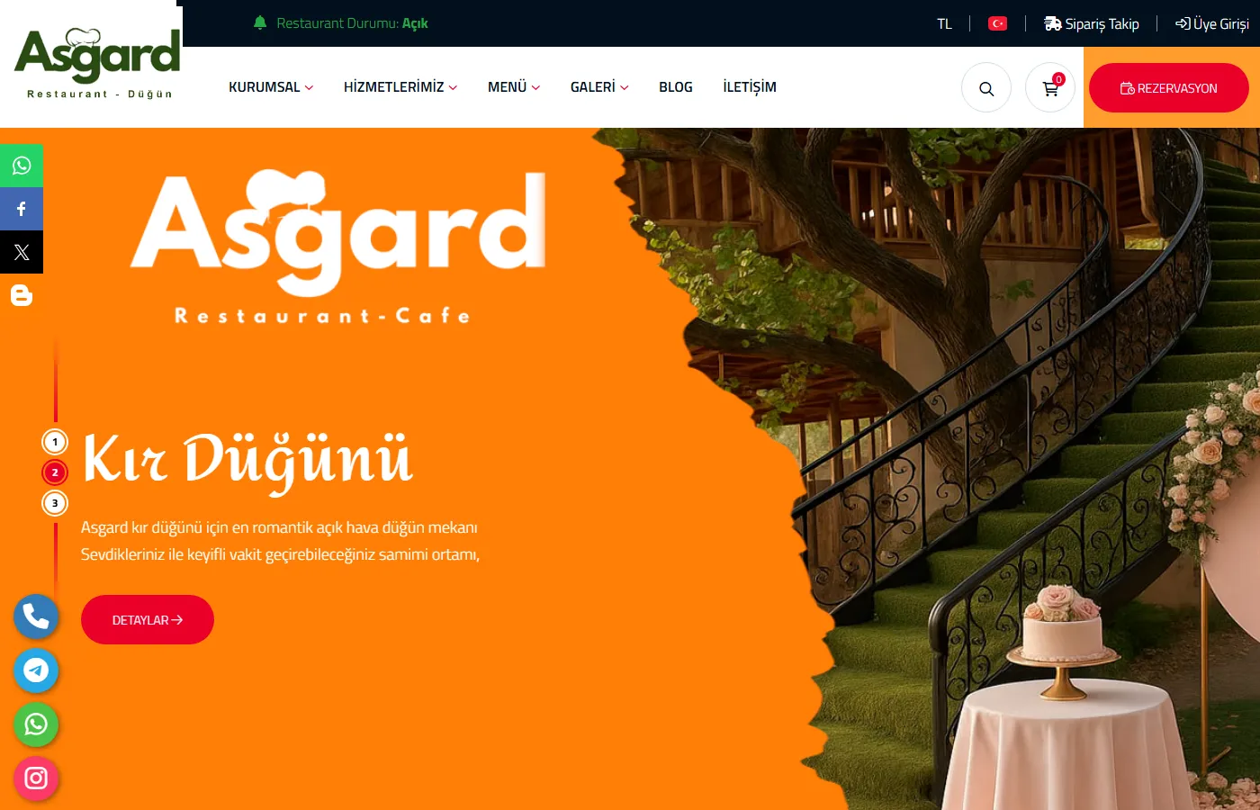 Asgard Restoran & Kır Düğünü: Showcase site of a restaurant, café and outdoor wedding venue set in nature in Malatya.