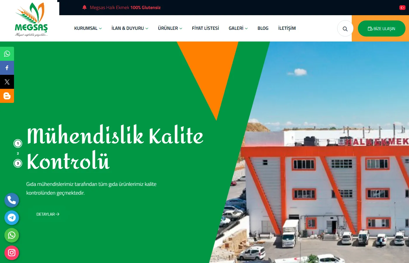 Megsas Halk Ekmek: Corporate site of a public bakery known for its gluten-free and healthy products.