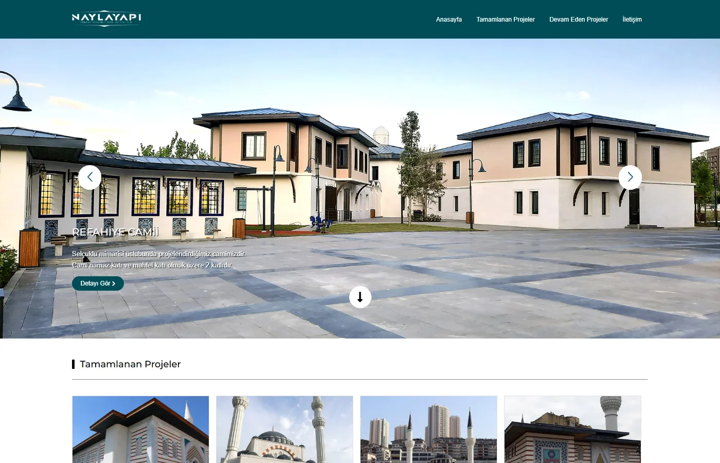 Nayla Yapı: Site of a construction company presenting its completed and ongoing housing projects.