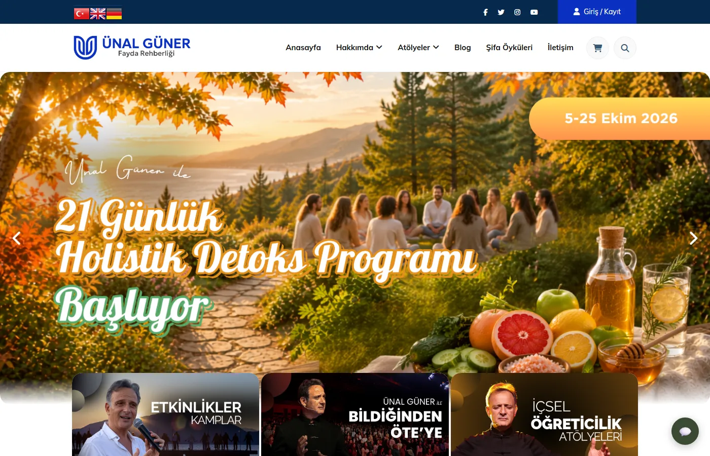 Ünal Güner: Site of author and trainer Ünal Güner, with his books, programmes, events and training workshops.