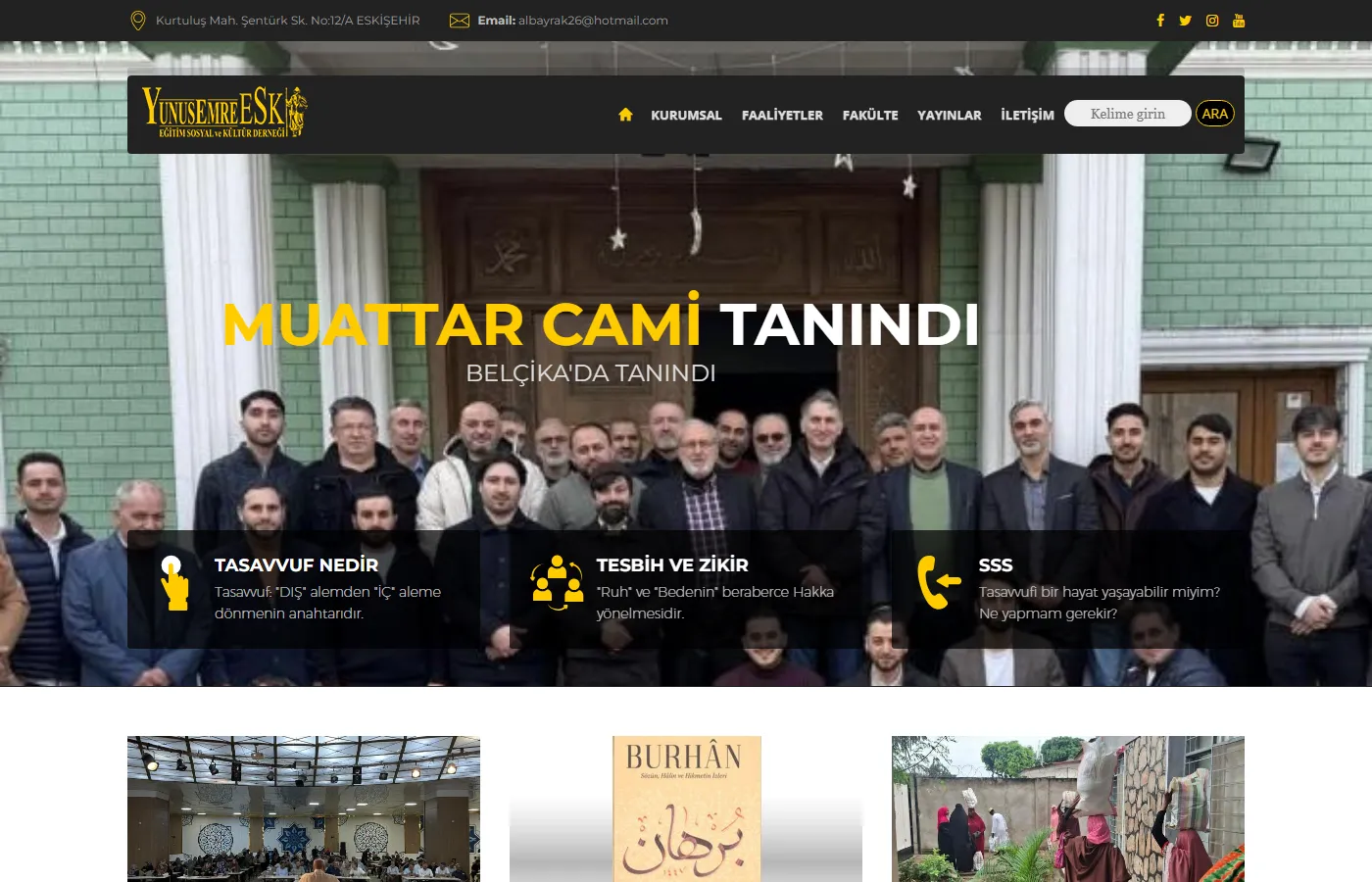 Yunusemre Derneği: Official site of the Yunusemre education, social and cultural association, active in Sufi studies.